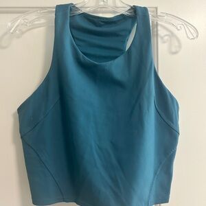 Lululemon Invigorate Training Cropped Tank Top - Blue/Size 14